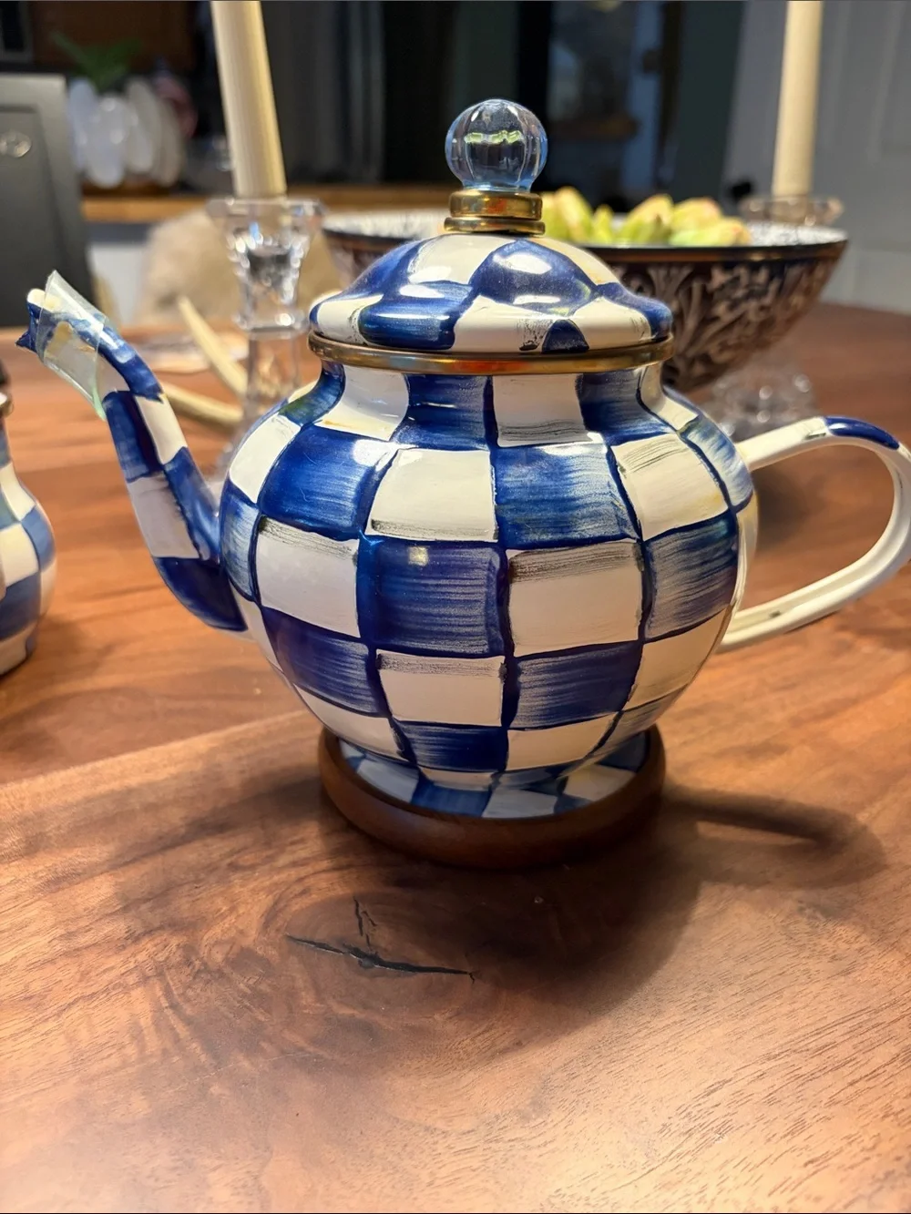 Mackenzie Childs small Ceramic Teapot